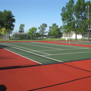 Temporary portable plastic pp interlocking tennis court surface for sale