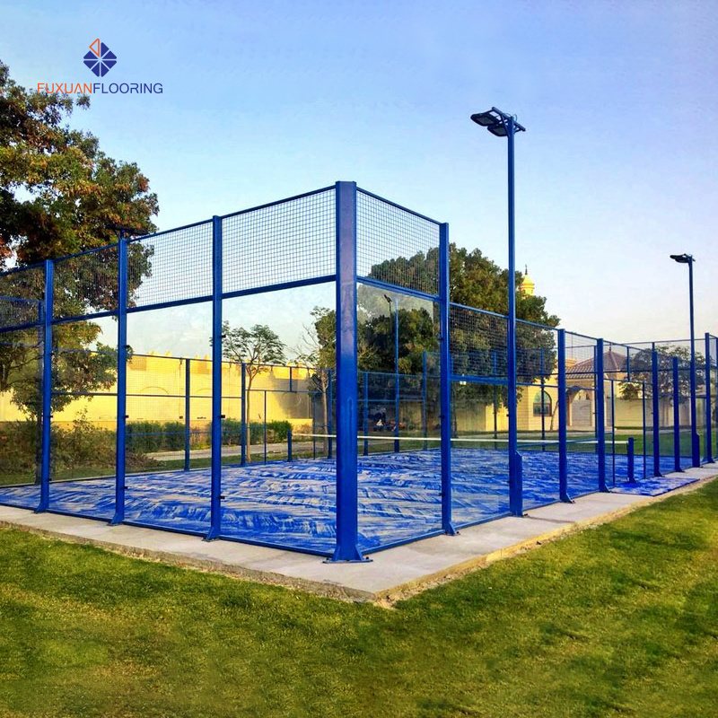 10x20m professional classic padel court good quality outdoor paddle court with artificial padel tennis grass