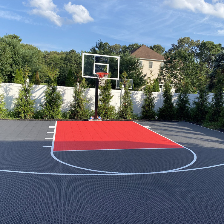 Antislip DIY your backyard court 24'X26' 624pcs outdoor interlocking basketball court flooring tiles for sport court club school