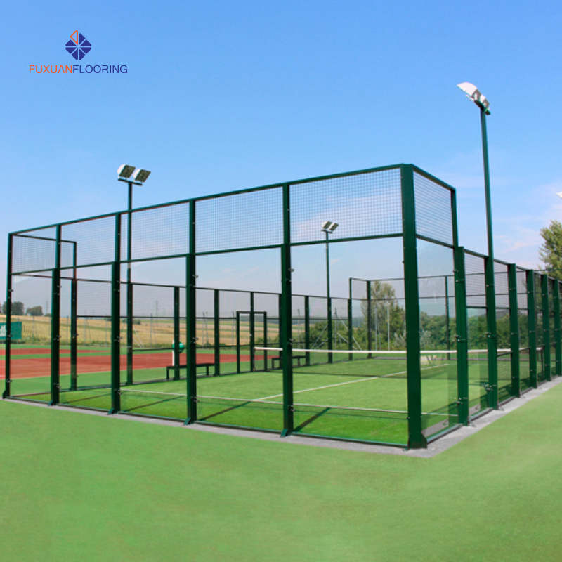 10x20m professional classic padel court good quality outdoor paddle court with artificial padel tennis grass