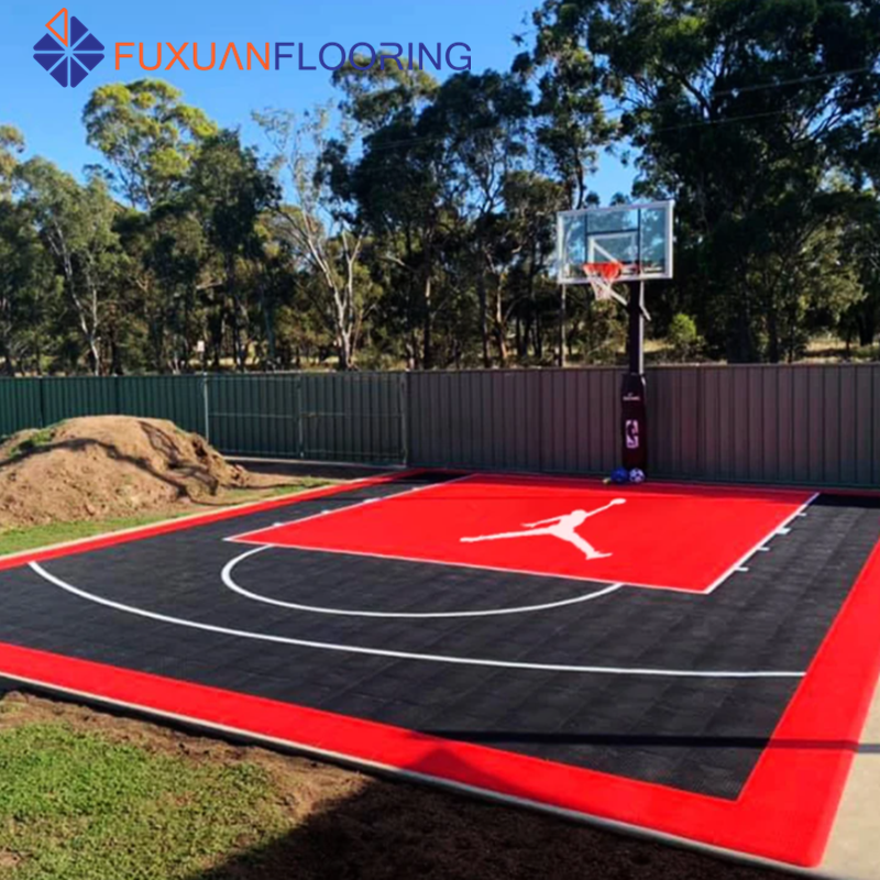 Antislip DIY your backyard court 24'X26' 624pcs outdoor interlocking basketball court flooring tiles for sport court club school