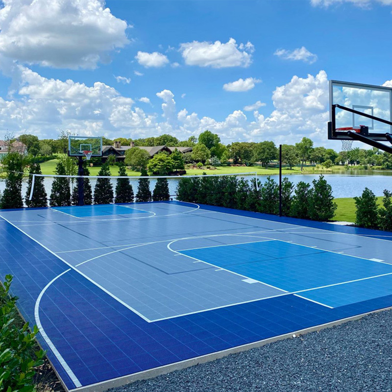 Antislip DIY your backyard court 24'X26' 624pcs outdoor interlocking basketball court flooring tiles for sport court club school