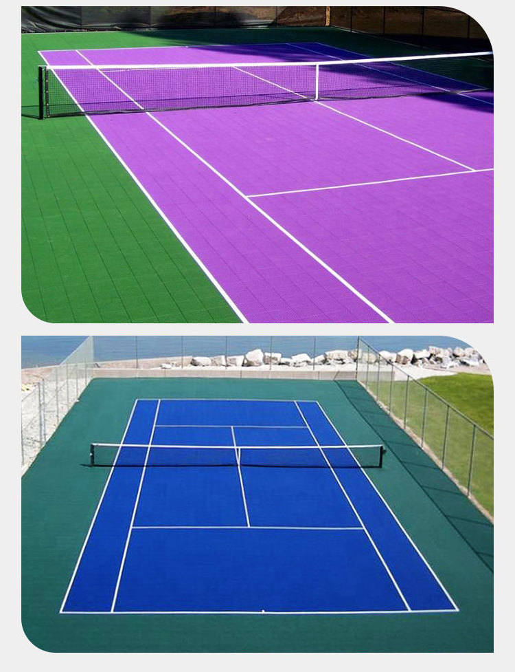 Temporary portable plastic pp interlocking tennis court surface for sale