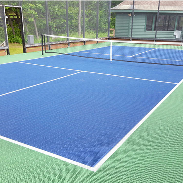 Easy installation interlocking tiles portable plastic tennis court surface with manufacture and factory price