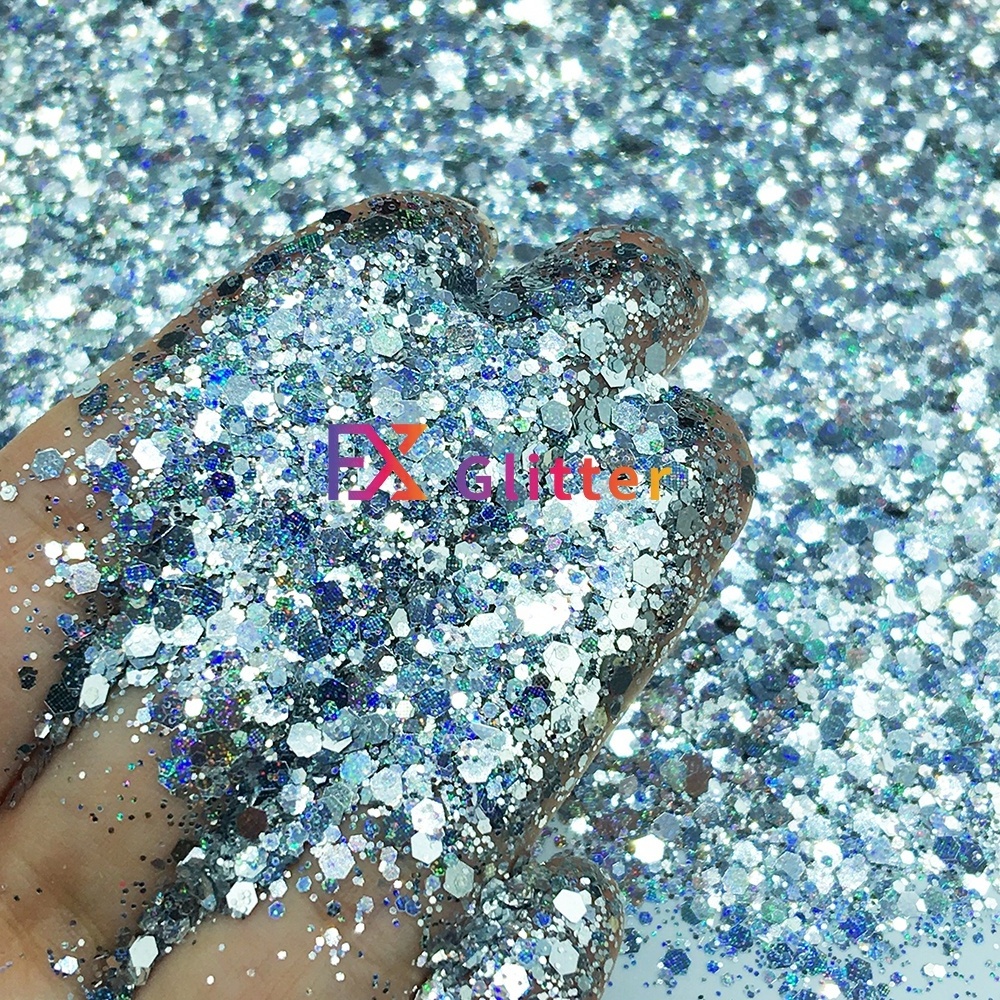 2024 New solvent resistant loose cosmetic pack fine glitter powder face and body glitter holographic