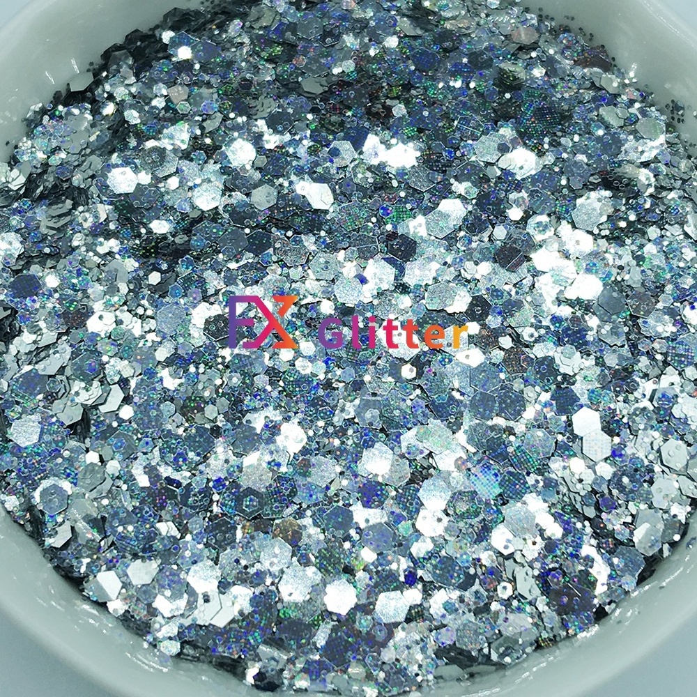 2024 New solvent resistant loose cosmetic pack fine glitter powder face and body glitter holographic