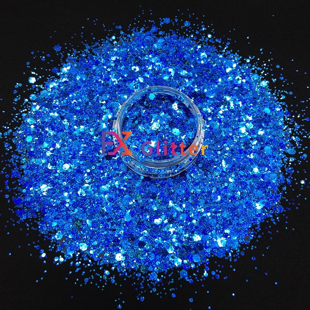 Glitter chunky PET polyester holographic wholesale bulk glitter