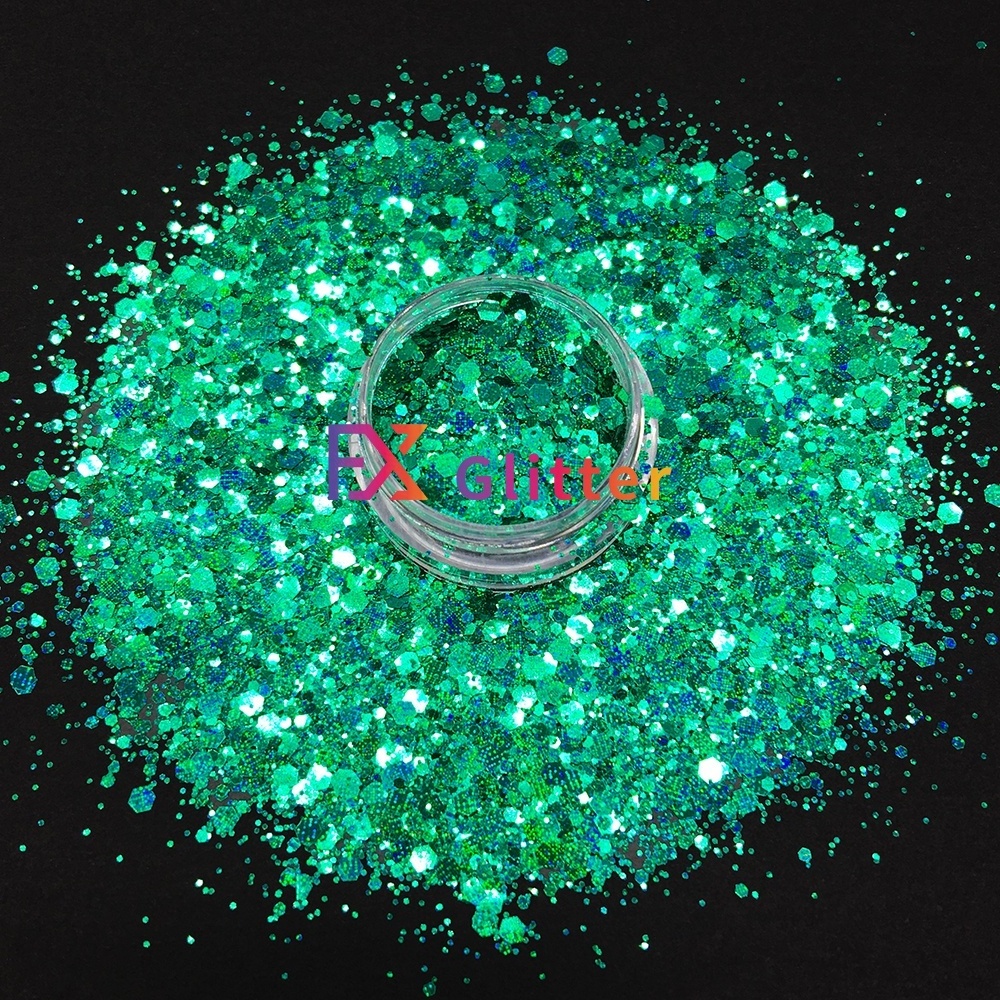 Glitter chunky PET polyester holographic wholesale bulk glitter