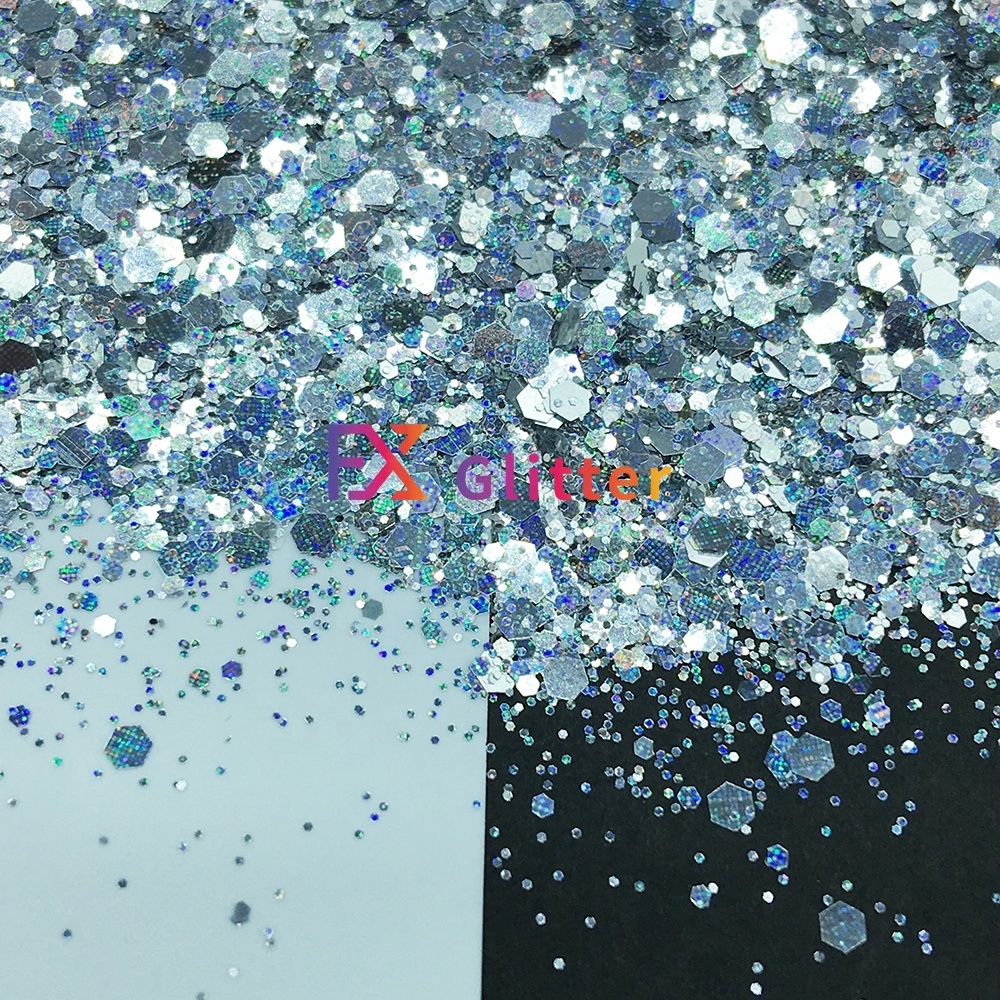 2024 New solvent resistant loose cosmetic pack fine glitter powder face and body glitter holographic