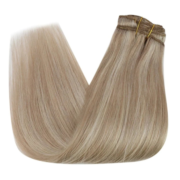 Virgin Remy Double Weft 100% Human Hair Indian Clip In Hair Extension Stock 22inch 120g 160g 220g 260g 280g 320g Chinese Hai