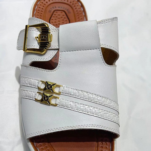 OEM  Footwear Sandal  Saudi Arabia Men  PVC Men Made Leather  Sandal Slippers Men Plain Slide Sandal Slippers Custom Logo Slide