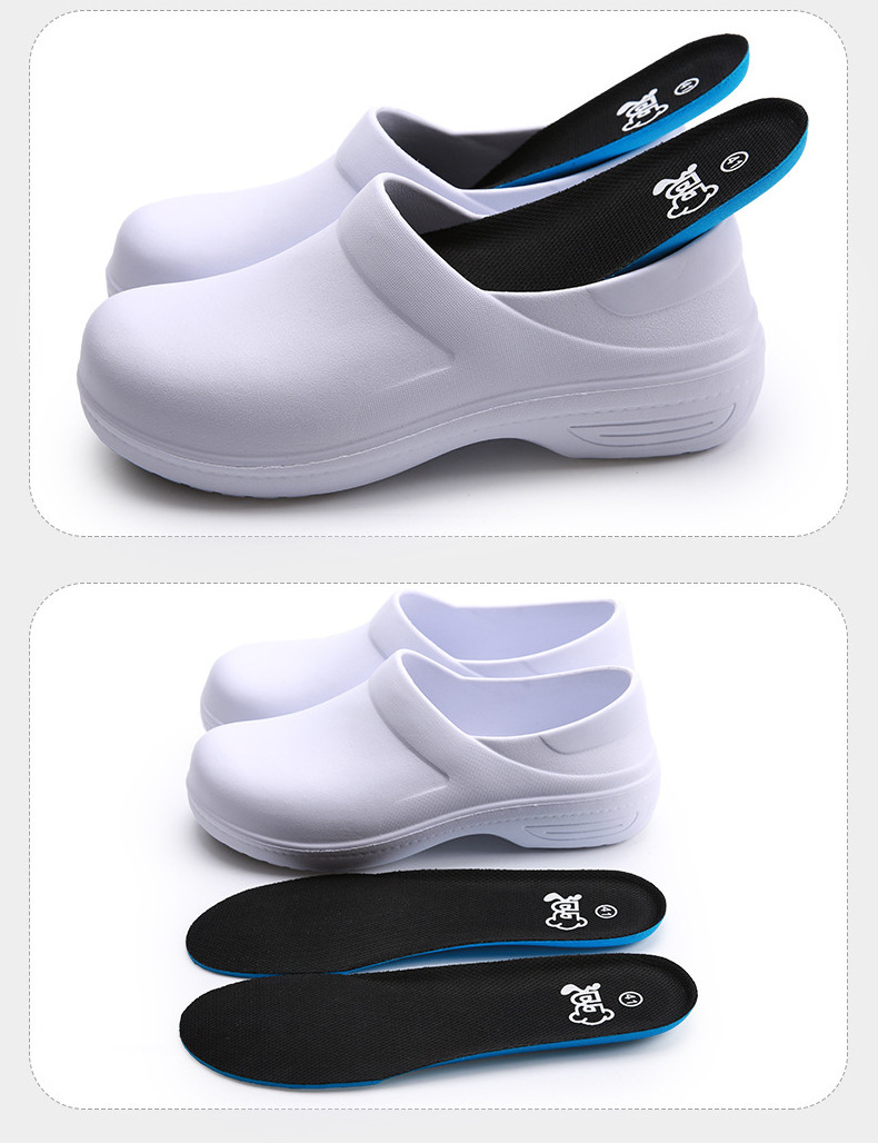 Anti-oil Non Slip Nurses Chef Safety Shoes In Kitchen Men Women Ladies Clog Shoes Work Boots For Restaurant Office McDonald