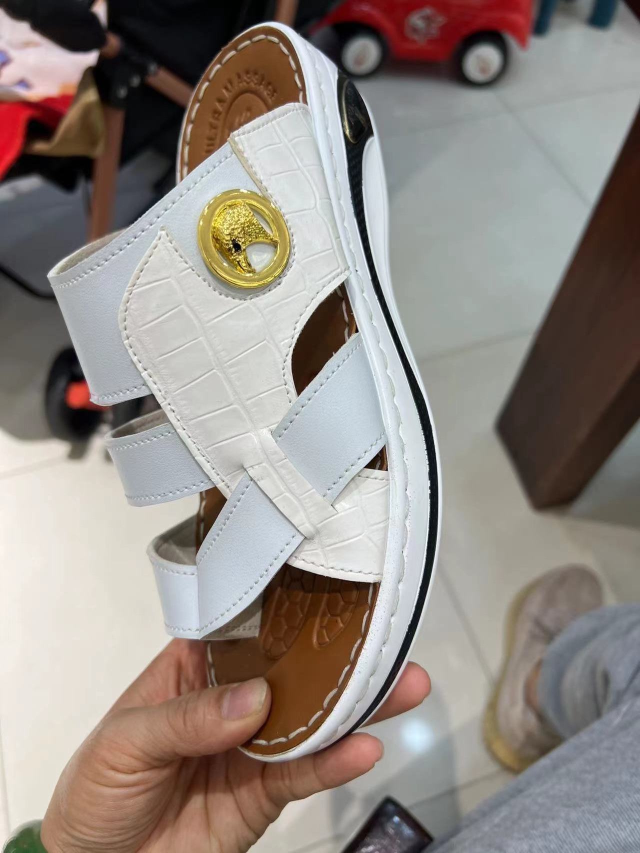 OEM  Footwear Sandal  Saudi Arabia Men  PVC Men Made Leather  Sandal Slippers Men Plain Slide Sandal Slippers Custom Logo Slide