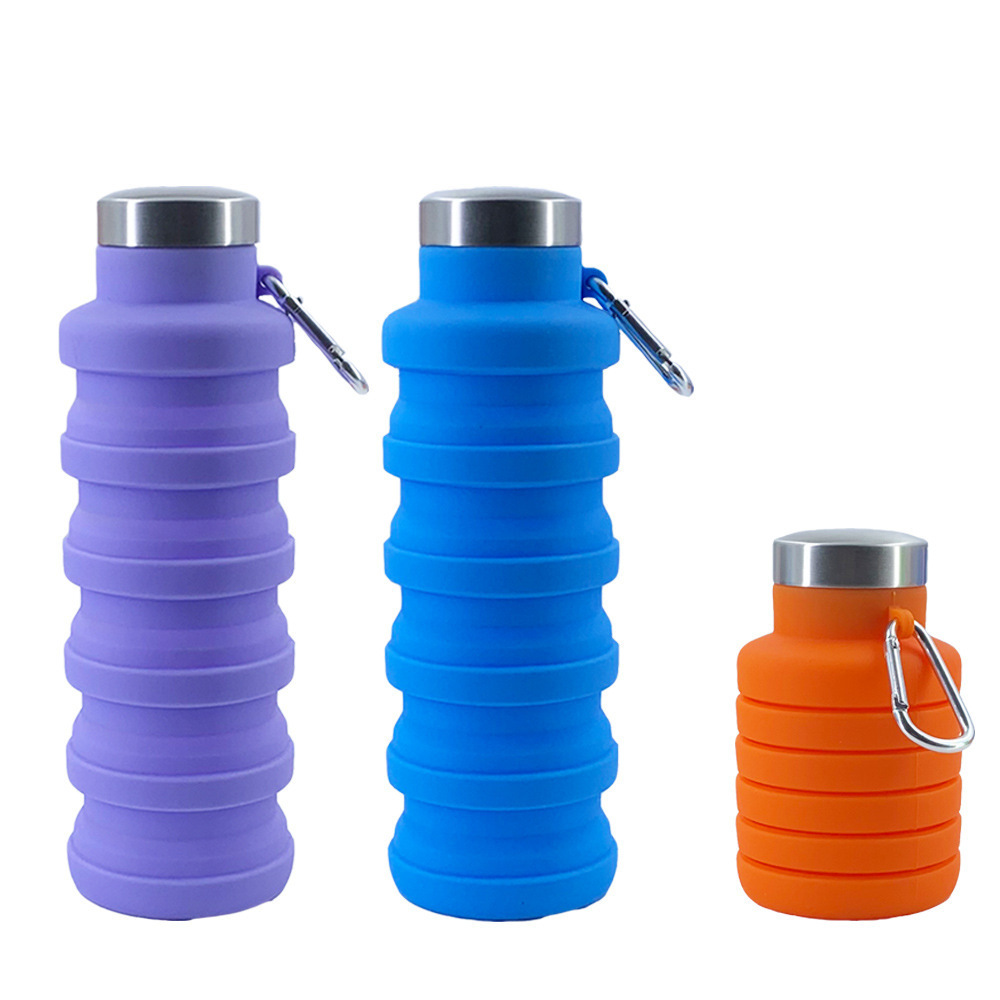 Classic Retractable Drinking Cups Disposable Stainless Steel Silicone with Collapsible Design Eco-Friendly Stocked Camp Use