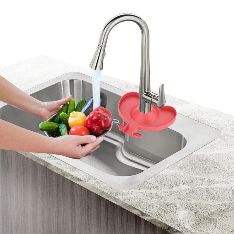 New Type Faucet Drain Pad  Faucet Splash Pad  silicone sink drain mat  Faucet Guide Sleeve