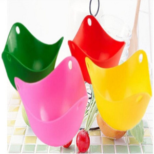 Multicolor silicone egg steamer saucer food grade silicone egg boiler high temperature resistant non stick egg fryer