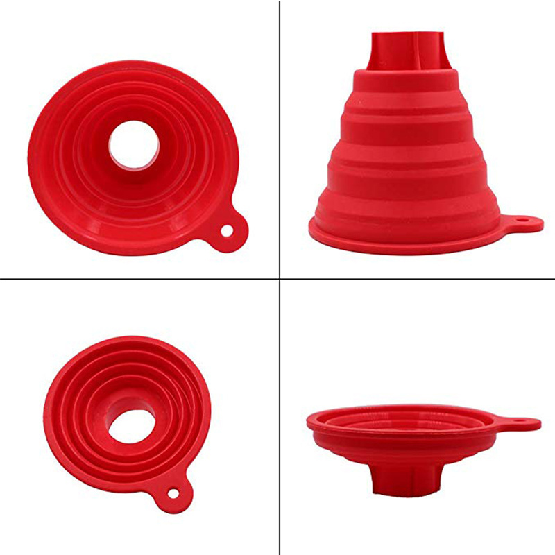 Silicone Collapsible Funnel for Jars Foldable Large Canning Jar Funnel for Wide Mouth and Regular Jars