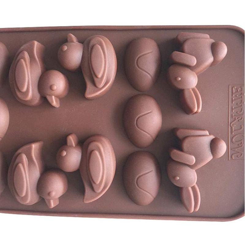 Cartoon Mold Duck Rabbit Egg Silicone Mold Cake Baking Tool DIY Ice Grid Chocolate Pastry Bread Tool Reusable Mold