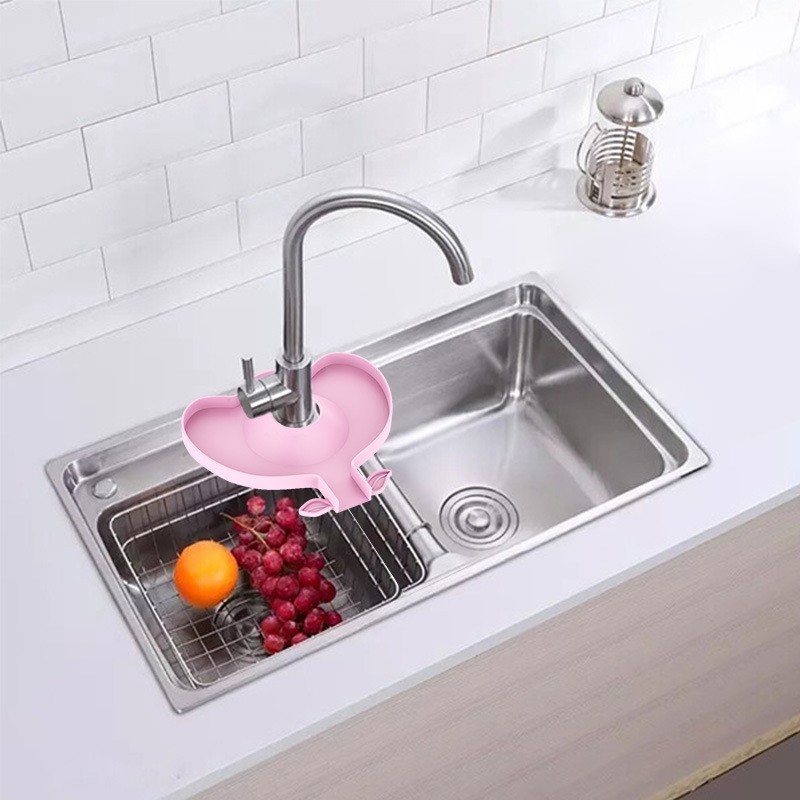 New Type Faucet Drain Pad  Faucet Splash Pad  silicone sink drain mat  Faucet Guide Sleeve