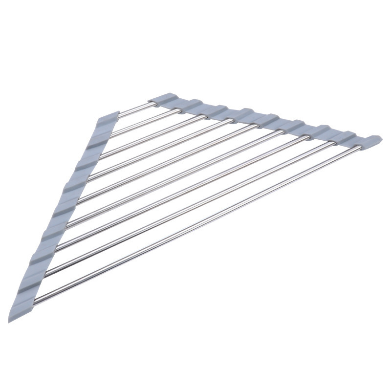 Triangle Over The Sink Multipurpose Roll-Up Dish Drying Rack