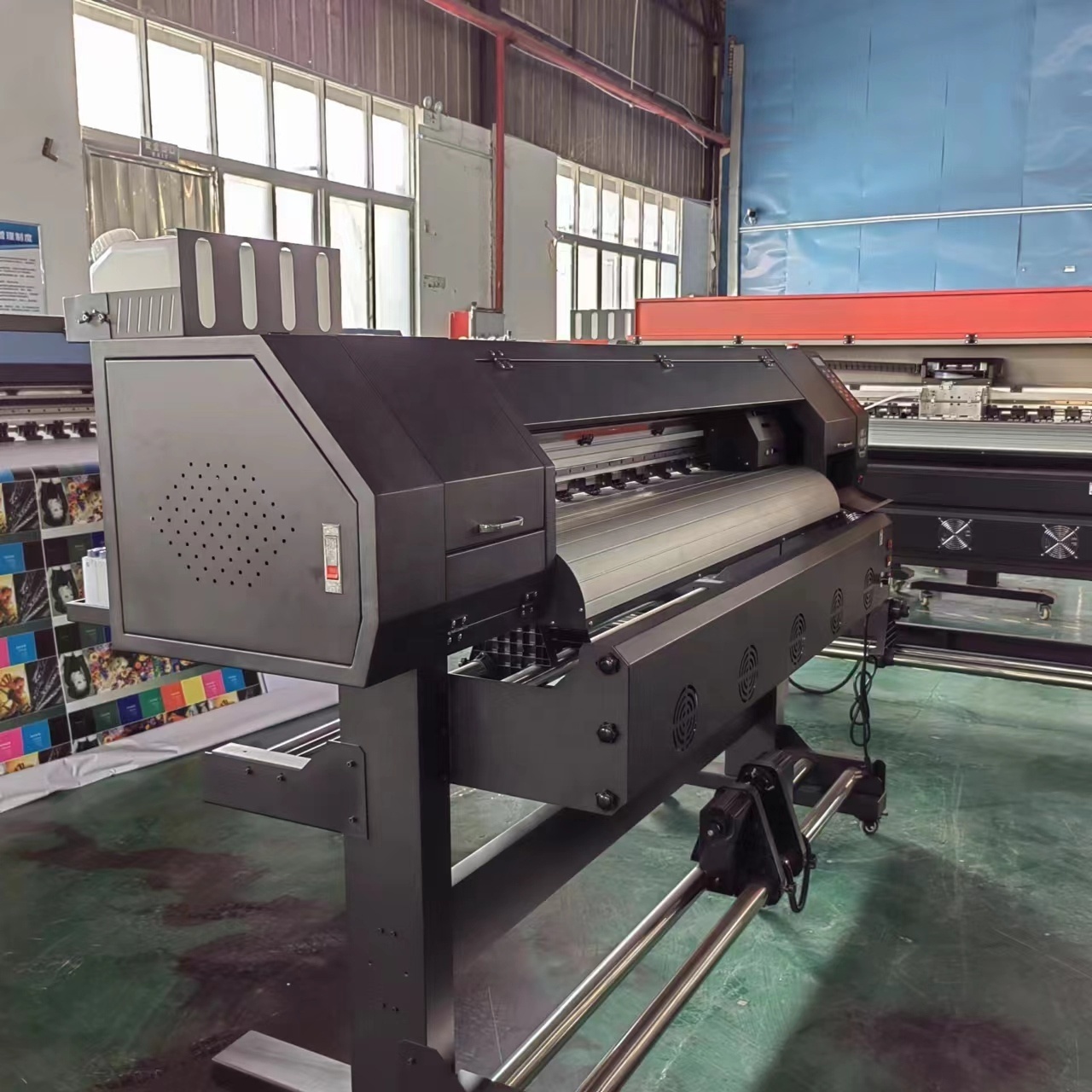 New-Color 160cm flex sticker vinyl printer machine manual cut and 1.6m 5ft eco solvente printing plotter with XP600 I3200head