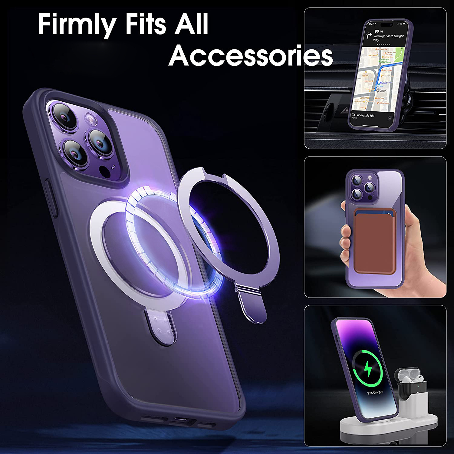 Mobile Phone Cases with Magnetic Invisible Stand for iPhone 15 Pro Max Case Dropshipping Products 2023 Translucent Matte Cover