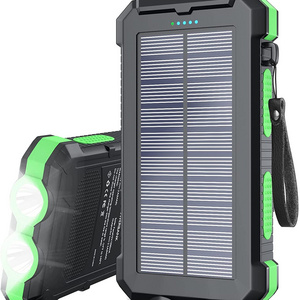 Outdoor Camping Solar Power Bank 20000mah Dual USB Travel Built-in LED Flashlight Type-C Input Power Bank Solar