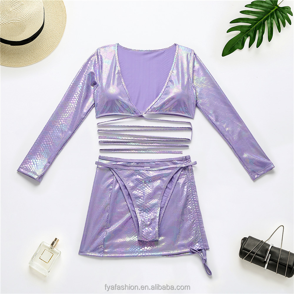 2022 New High Quality Long Sleeve Color Changing Women Swimwear