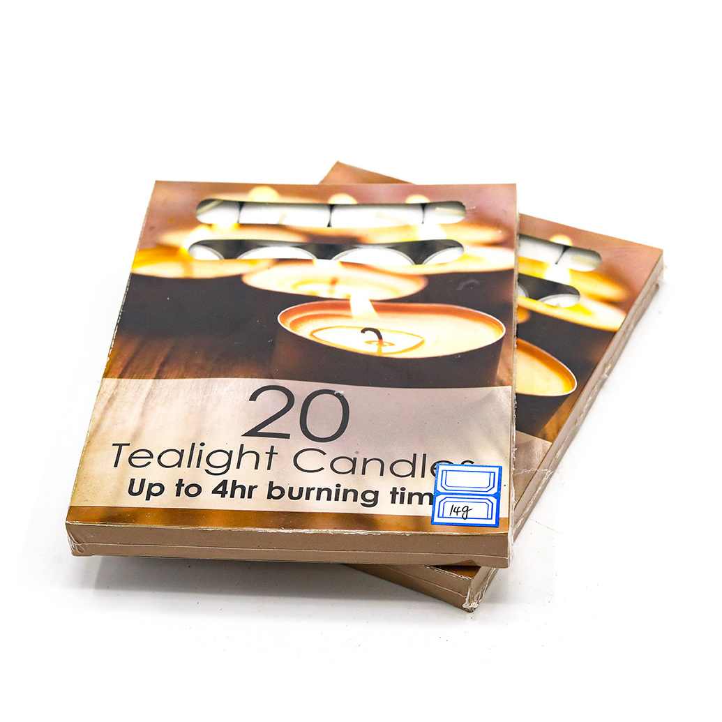 Wholesale no scent paraffin wax 8 hour tea light candles