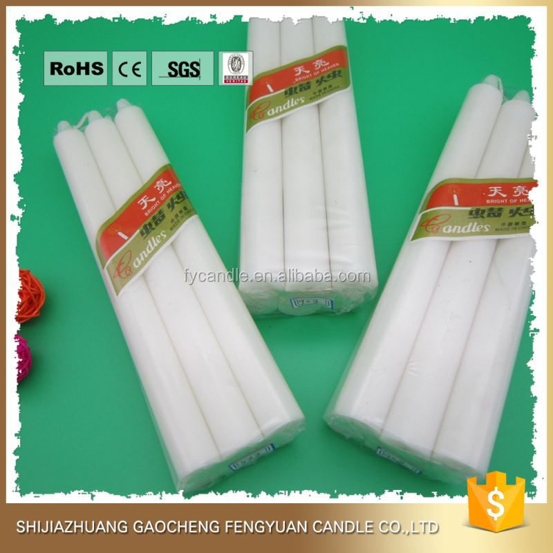 wholesale pure paraffin wax white candles manufacture cheap wax candle