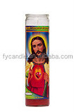 Paraffin wax Mexican religious candles Saint Payer Candles in glass jar