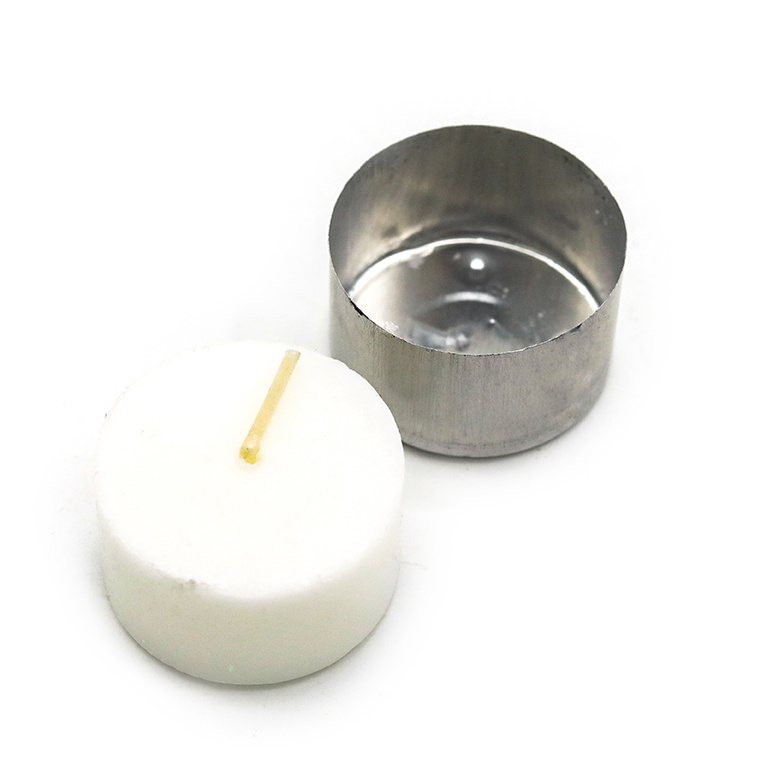 Factory price paraffin wax white long lasting tea lights for votive