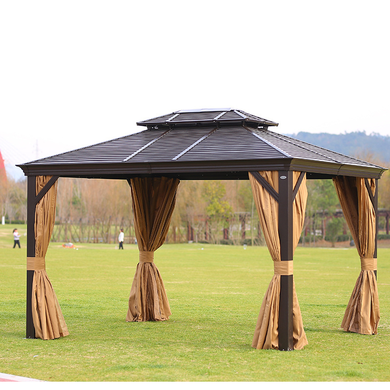 FYCW waterproof aluminium gazebo outdoor pergola 10x10 outdoor patio gazebo with mosquito net outdoor