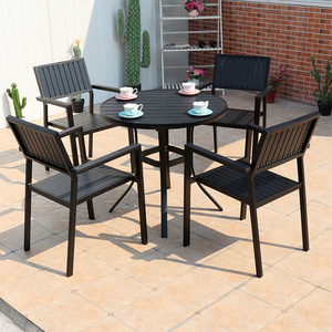 hot sale Restaurant dining metal frame rattan woven white garden french bistro table and chairs