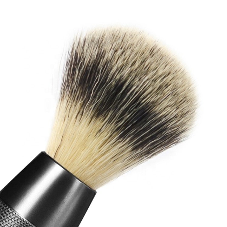 FYD Oem Custom Logo 20-30mm Badger Hair Knots Metal Handle Vegan Mens Shaving Brush For Men Grooming