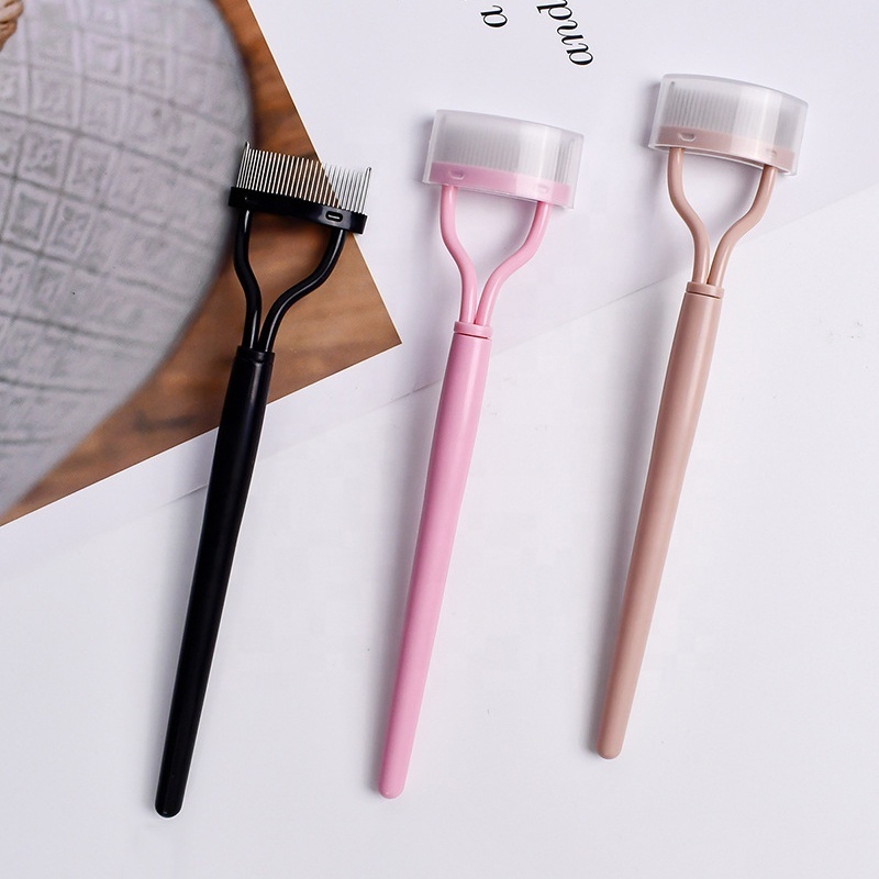 FYD Stainless Steel Eyelash Comb Folding Eyelash Curler Separator Mascara Applicator Brush for Curving Eyelashes around the Eye