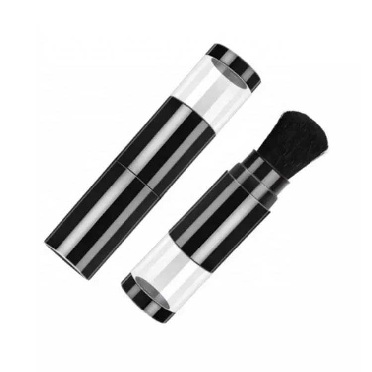 FYD High Quality Retractable and Refillable Makeup Powder Brush for Travel Make up Short Refillable Powder Brush 1PC/OPP Bag