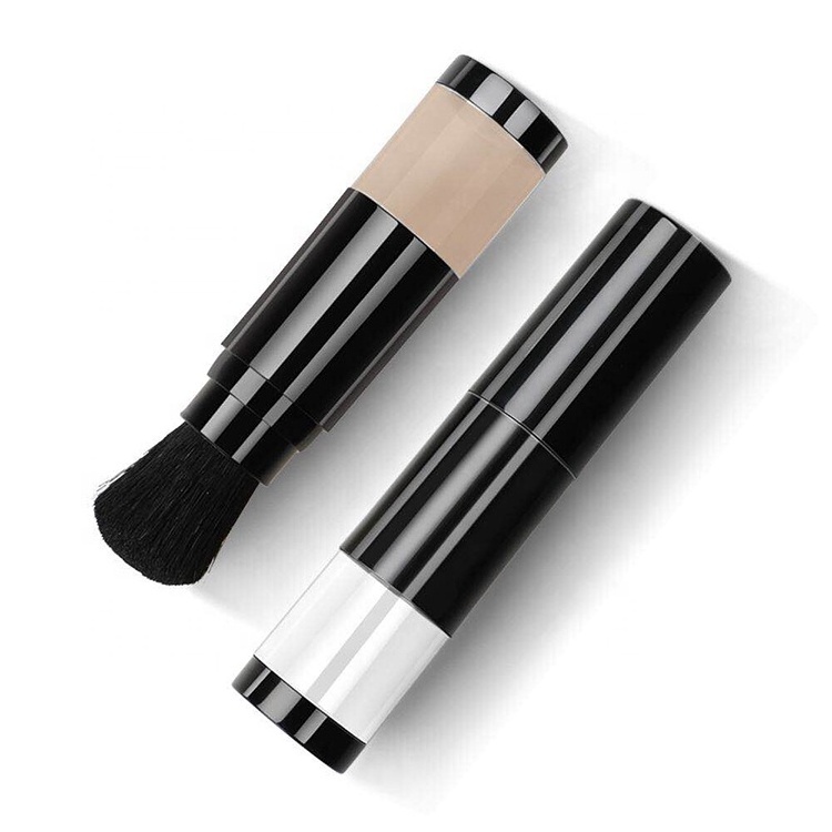 FYD High Quality Retractable and Refillable Makeup Powder Brush for Travel Make up Short Refillable Powder Brush 1PC/OPP Bag