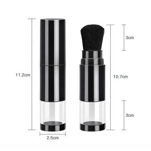 FYD High Quality Retractable and Refillable Makeup Powder Brush for Travel Make up Short Refillable Powder Brush 1PC/OPP Bag