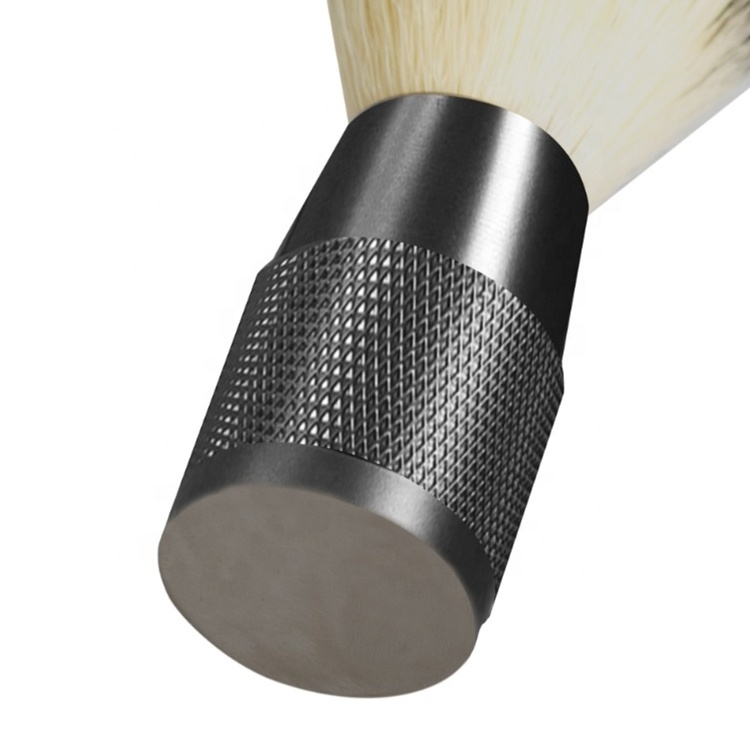 FYD Oem Custom Logo 20-30mm Badger Hair Knots Metal Handle Vegan Mens Shaving Brush For Men Grooming