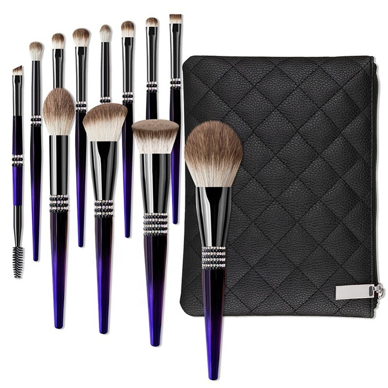 FYD 2024 Hot Sale Reasonable Personalized Wholesale Price Makeup Brush Bling 12 Pcs Custom Competitive Glitter Makeup Brush Set