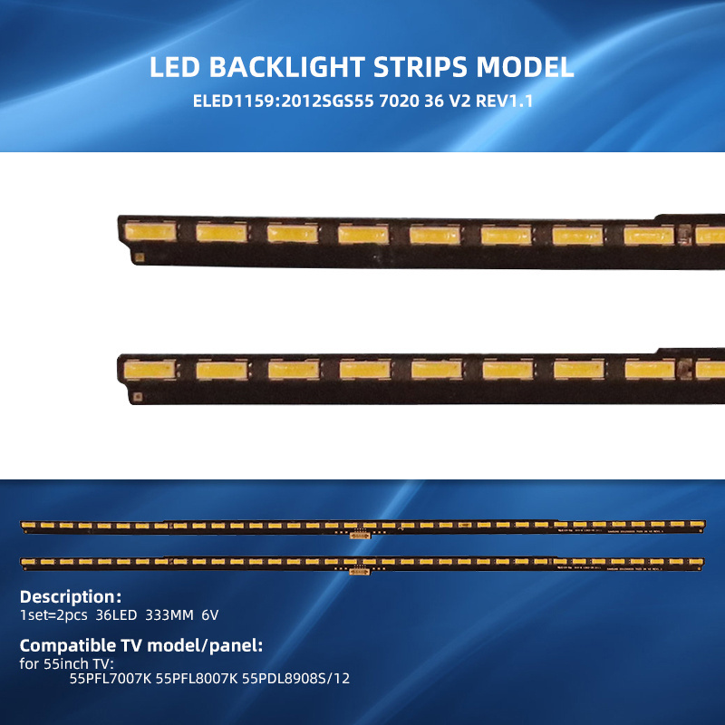 Bar LED TV Strip Light 2012SGS55 7020 36 V2 REV1.1 For LED Backlight TV 55 Inch 55PFL7007K 55PFL8007K 55PDL8908S 12