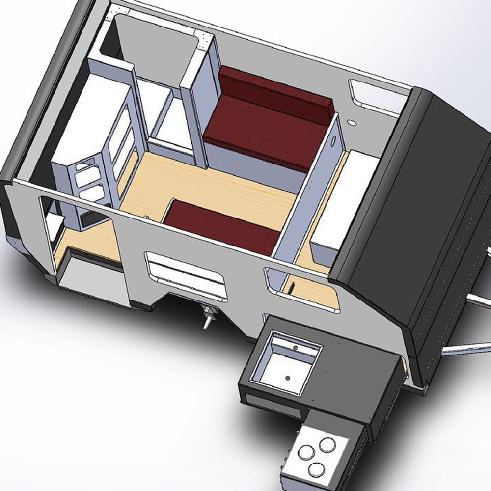 Motorhomes Lightweight 3 co-bo small Teardrop camper off road trailer Travel trailers mobile home Caravan