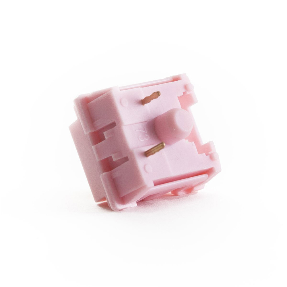 KTT Peach Switch for Mechanical Keyboard Content Linear Pink Color 3 Pins POM Axis 45g Trigger Force Custom Keyboard Switch