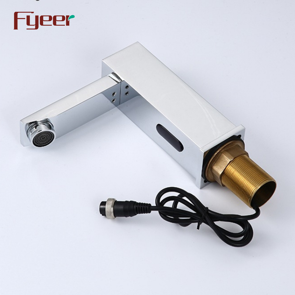 Fyeer Square Body Cold Only Touchless Sensor Automatic Faucet