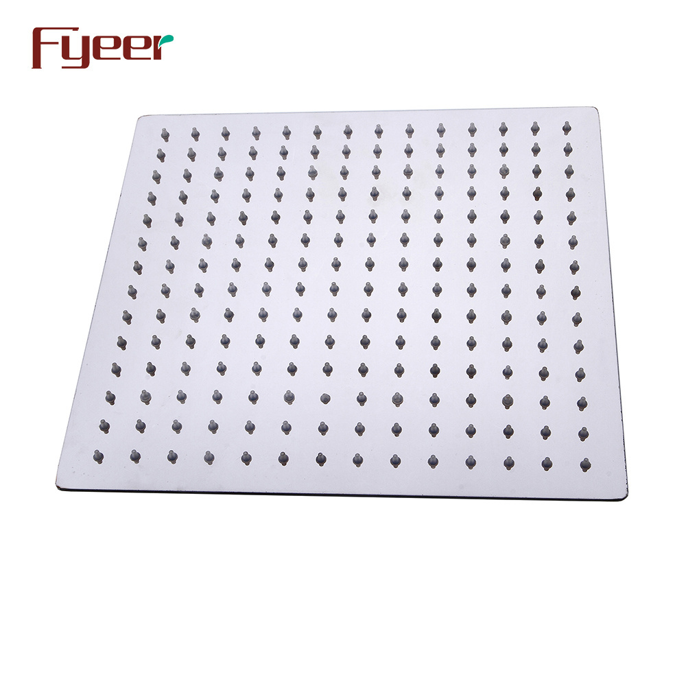 Fyeer Ultraslim 8 Inch Chrome Plated 304 Stainless Steel Led Shower Head