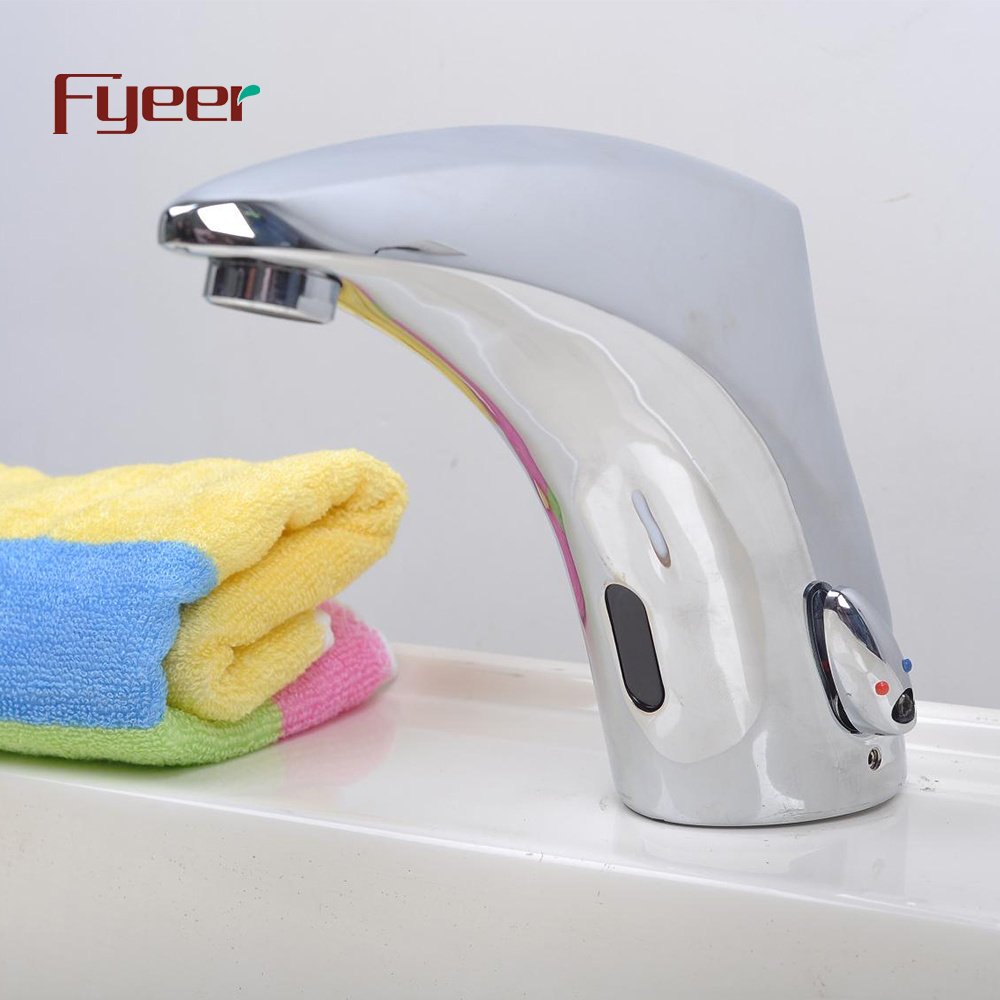 Fyeer Touchless Automatic Sensor Faucet Cold and Hot Single Handle Bathroom Electrical Basin Mixer