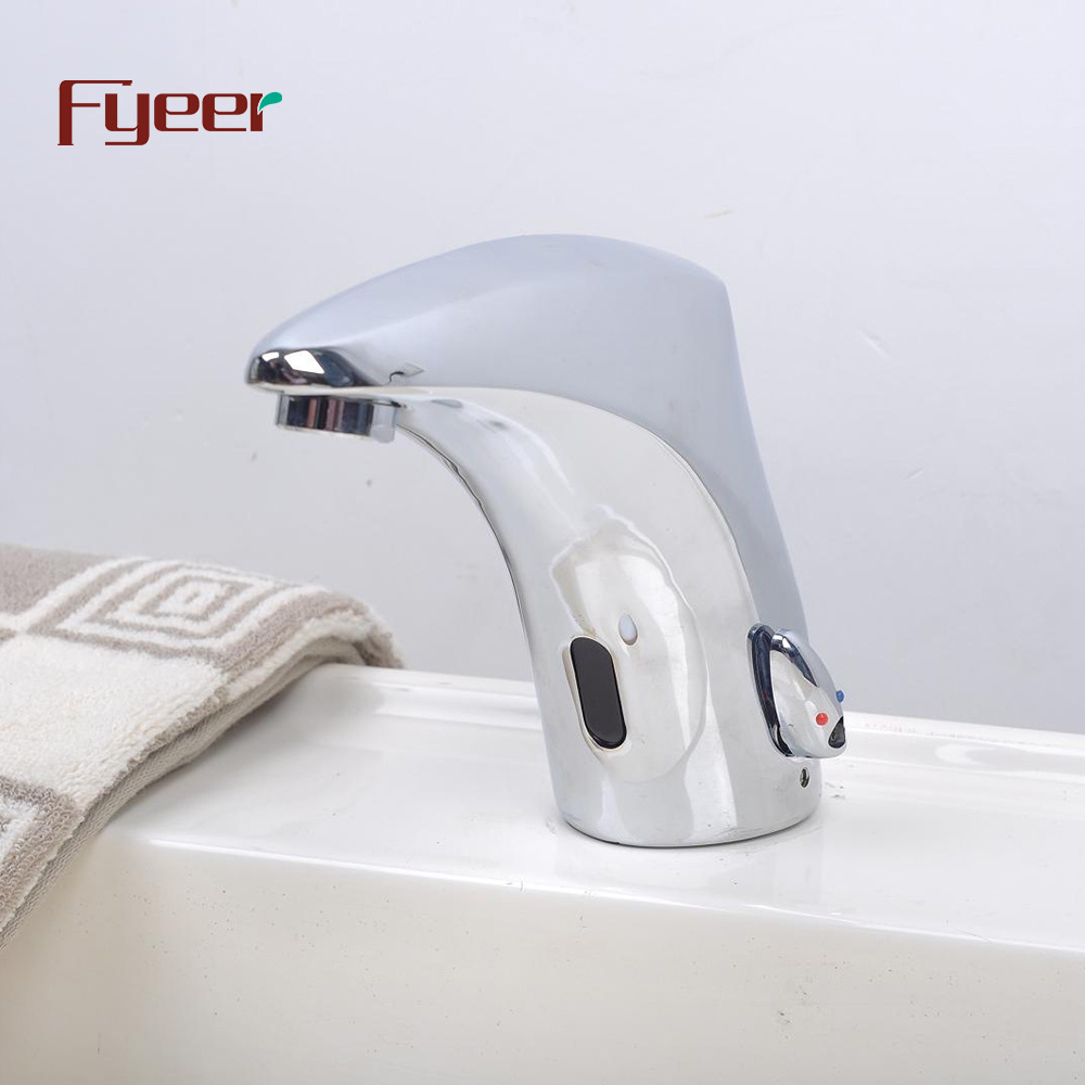 Fyeer Touchless Automatic Sensor Faucet Cold and Hot Single Handle Bathroom Electrical Basin Mixer