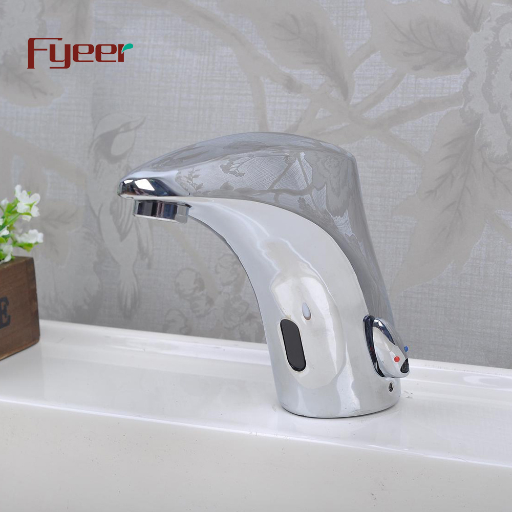 Fyeer Touchless Automatic Sensor Faucet Cold and Hot Single Handle Bathroom Electrical Basin Mixer