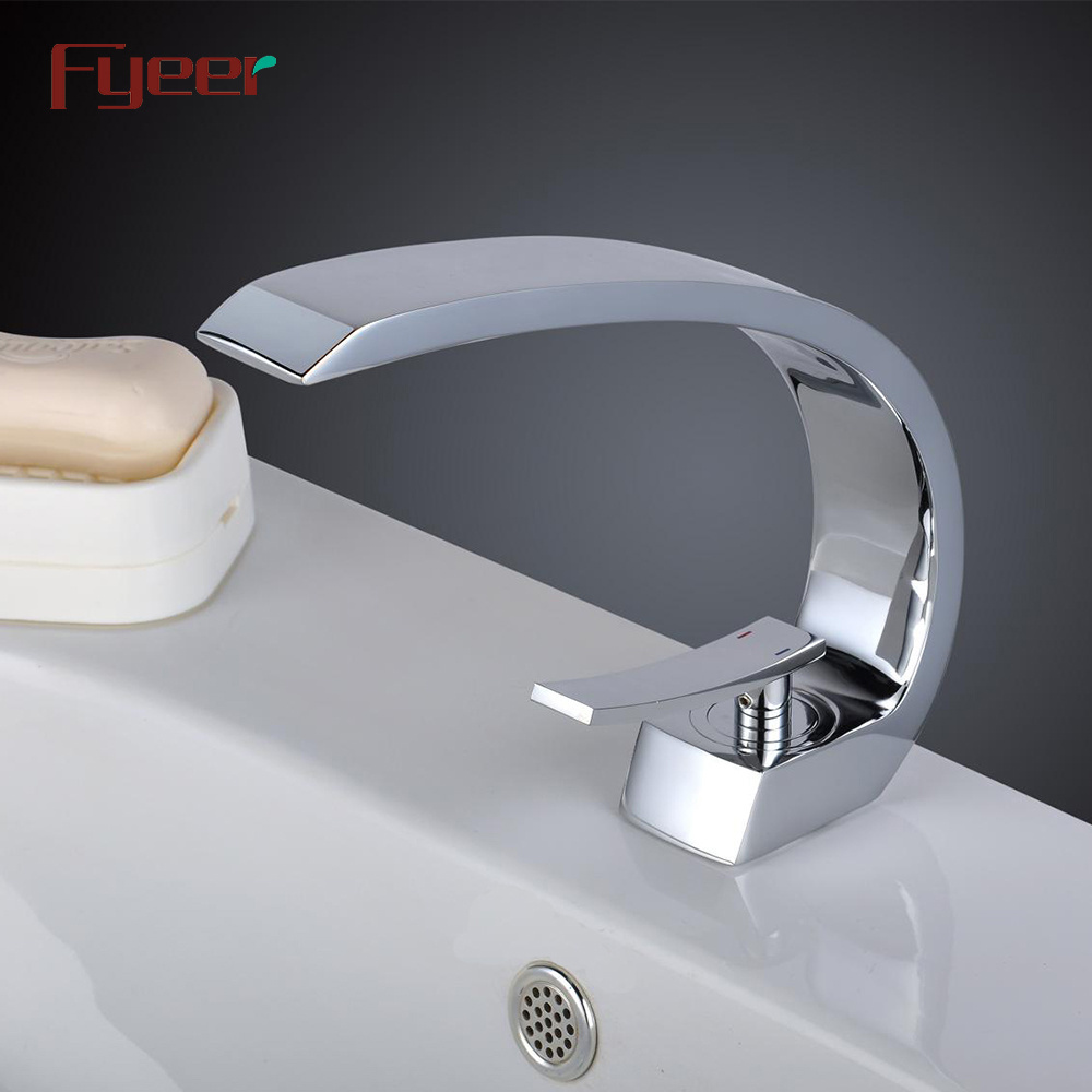 Fyeer Hot Sale Single Handle Brass Bathroom Basin Faucet